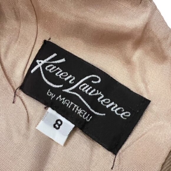 Karen Lawrence by Matthew Jacket Dress Combo Size 8 Metallic Gold Vintage MOTHER - Picture 16 of 16